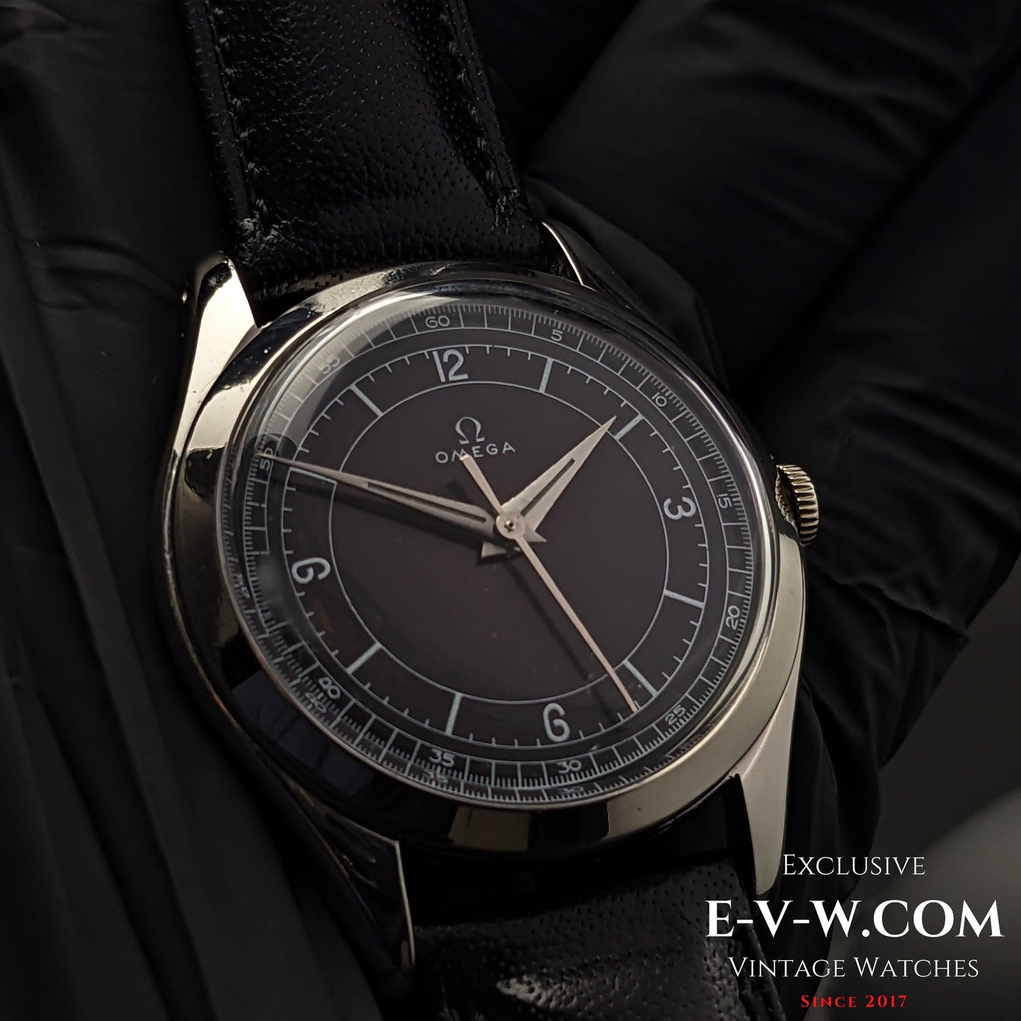 71 years old Omega  “Black” Dial / Ref 2504 13 SC / cal. 283 (30T2) / Vintage 1952