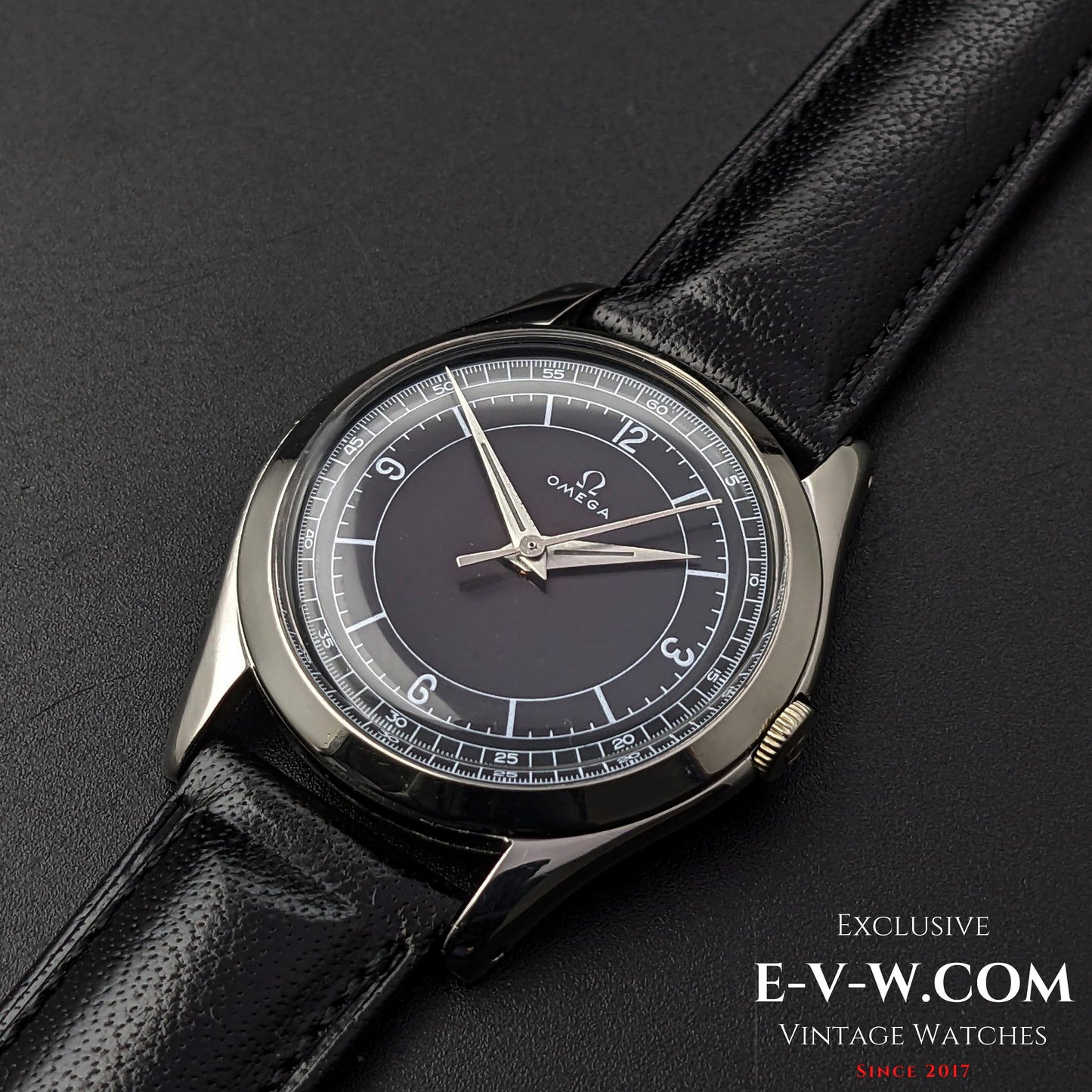 71 years old Omega  “Black” Dial / Ref 2504 13 SC / cal. 283 (30T2) / Vintage 1952