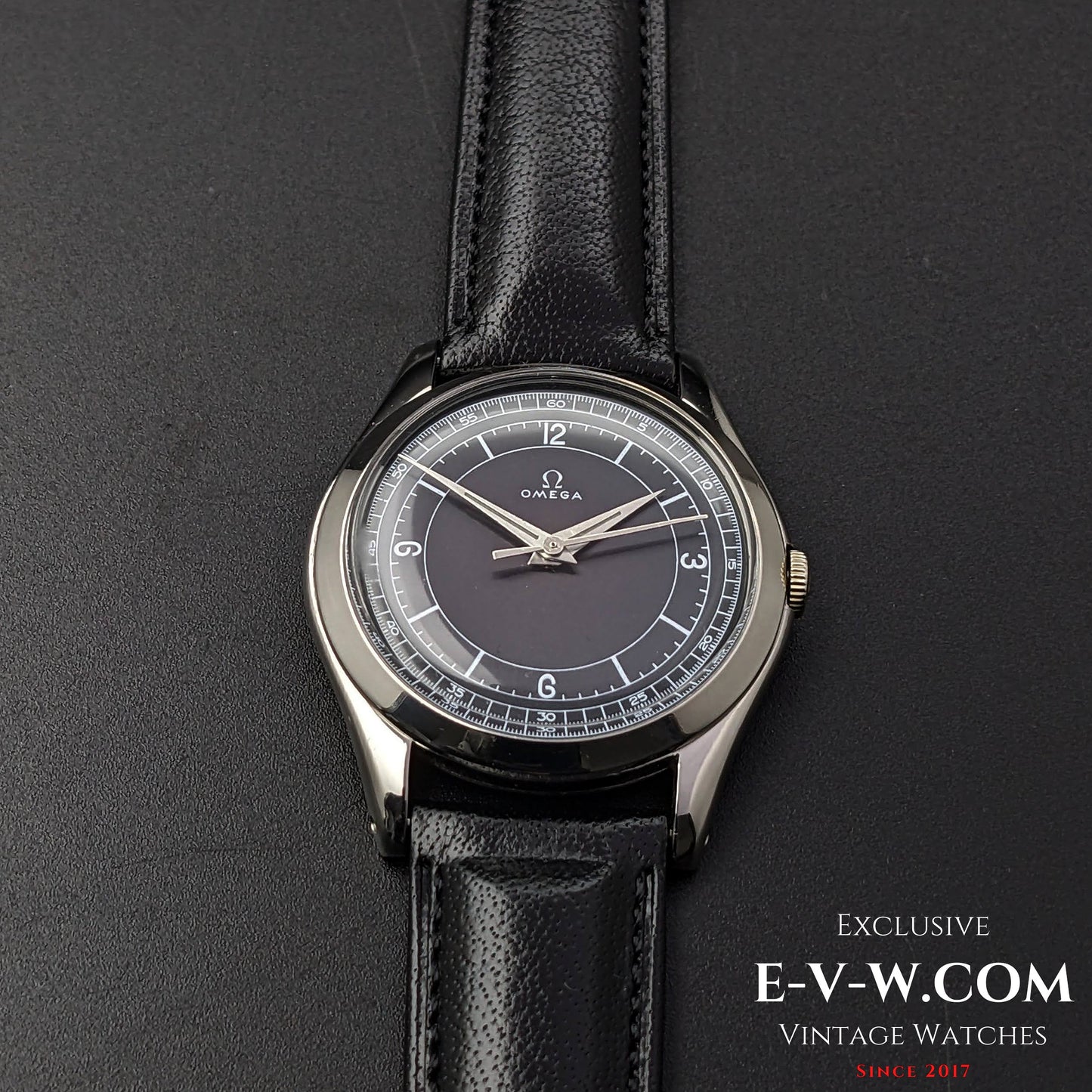 71 years old Omega  “Black” Dial / Ref 2504 13 SC / cal. 283 (30T2) / Vintage 1952