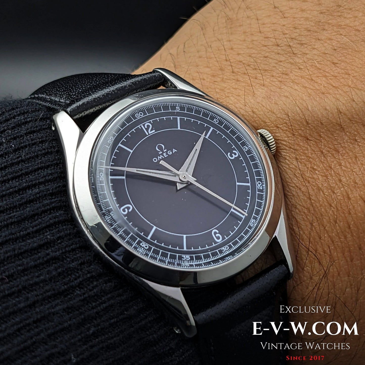 71 years old Omega  “Black” Dial / Ref 2504 13 SC / cal. 283 (30T2) / Vintage 1952