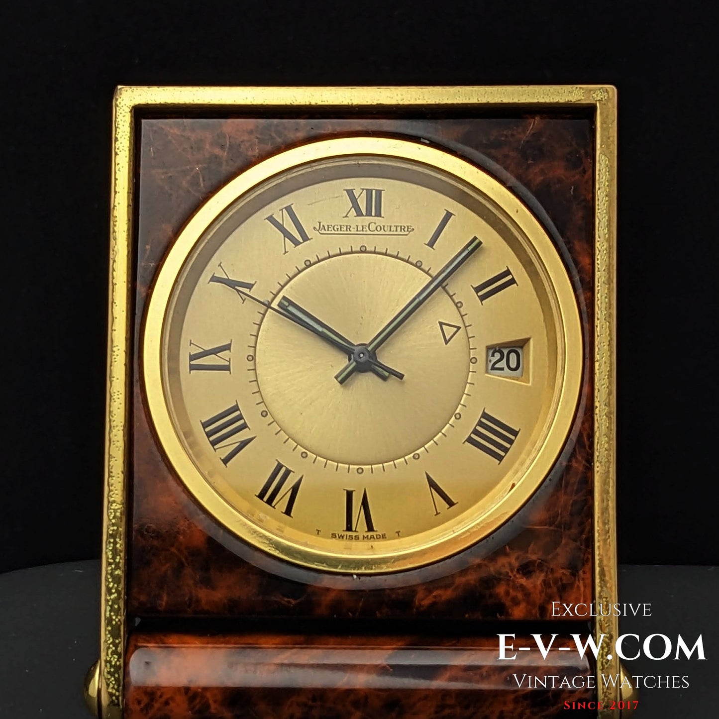 Unique 60 Years Old Art Deco Travel Alarm Clock Jaeger LeCoultre Memovox / Cal.911 / Vintage1960s.
