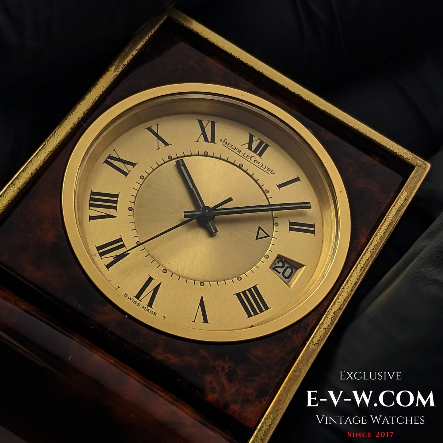 Unique 60 Years Old Art Deco Travel Alarm Clock Jaeger LeCoultre Memovox / Cal.911 / Vintage1960s.