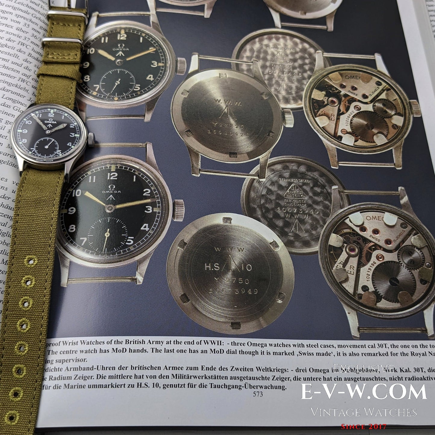 Military Omega Dirty Dozen RAF British Army Royal Air Force WWII / Vintage 1943 / Cal.30T2