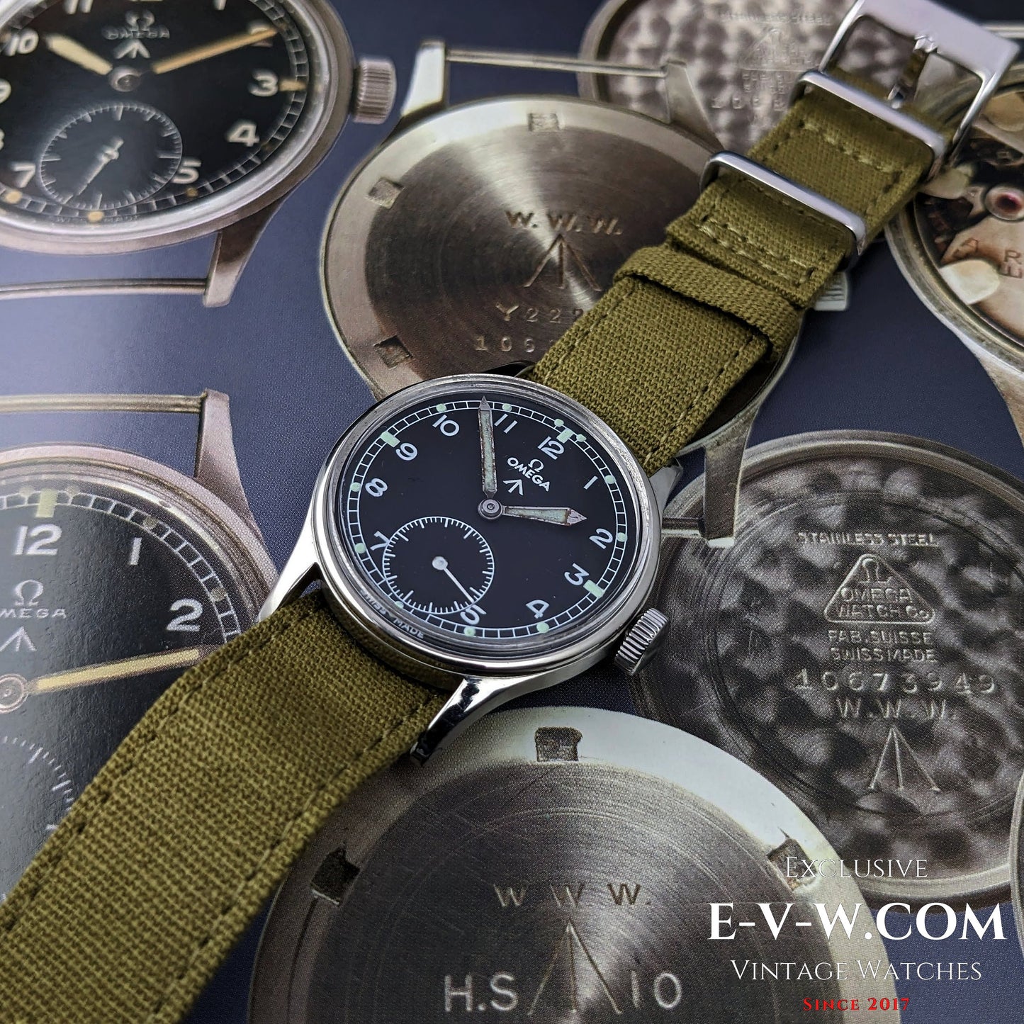 Military Omega Dirty Dozen RAF British Army Royal Air Force WWII / Vintage 1943 / Cal.30T2