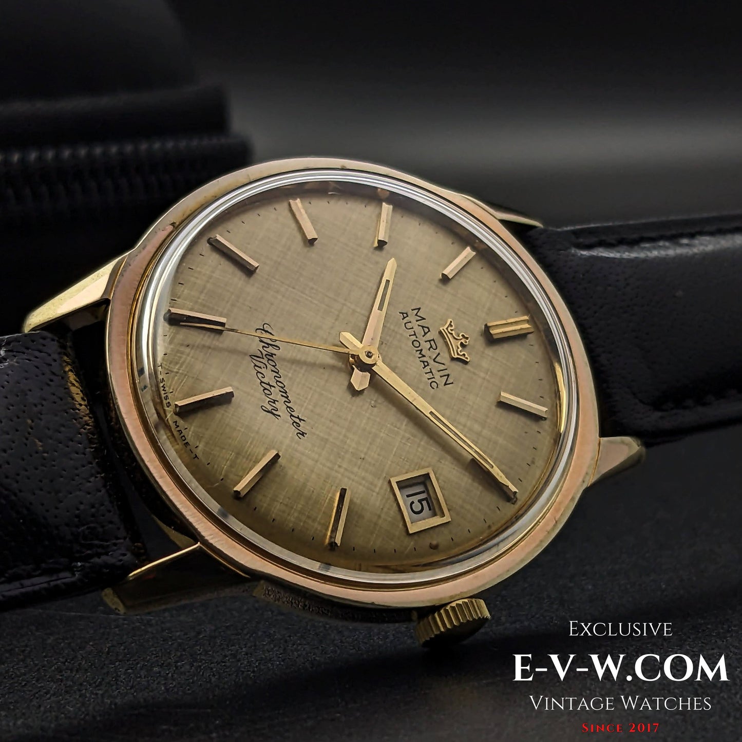 Marvin Automatic Chronometer Victory / Gold Plaque / Cal 776 / Vintage 1960s