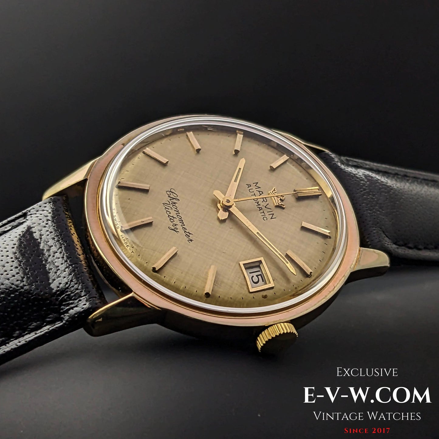 Marvin Automatic Chronometer Victory / Gold Plaque / Cal 776 / Vintage 1960s
