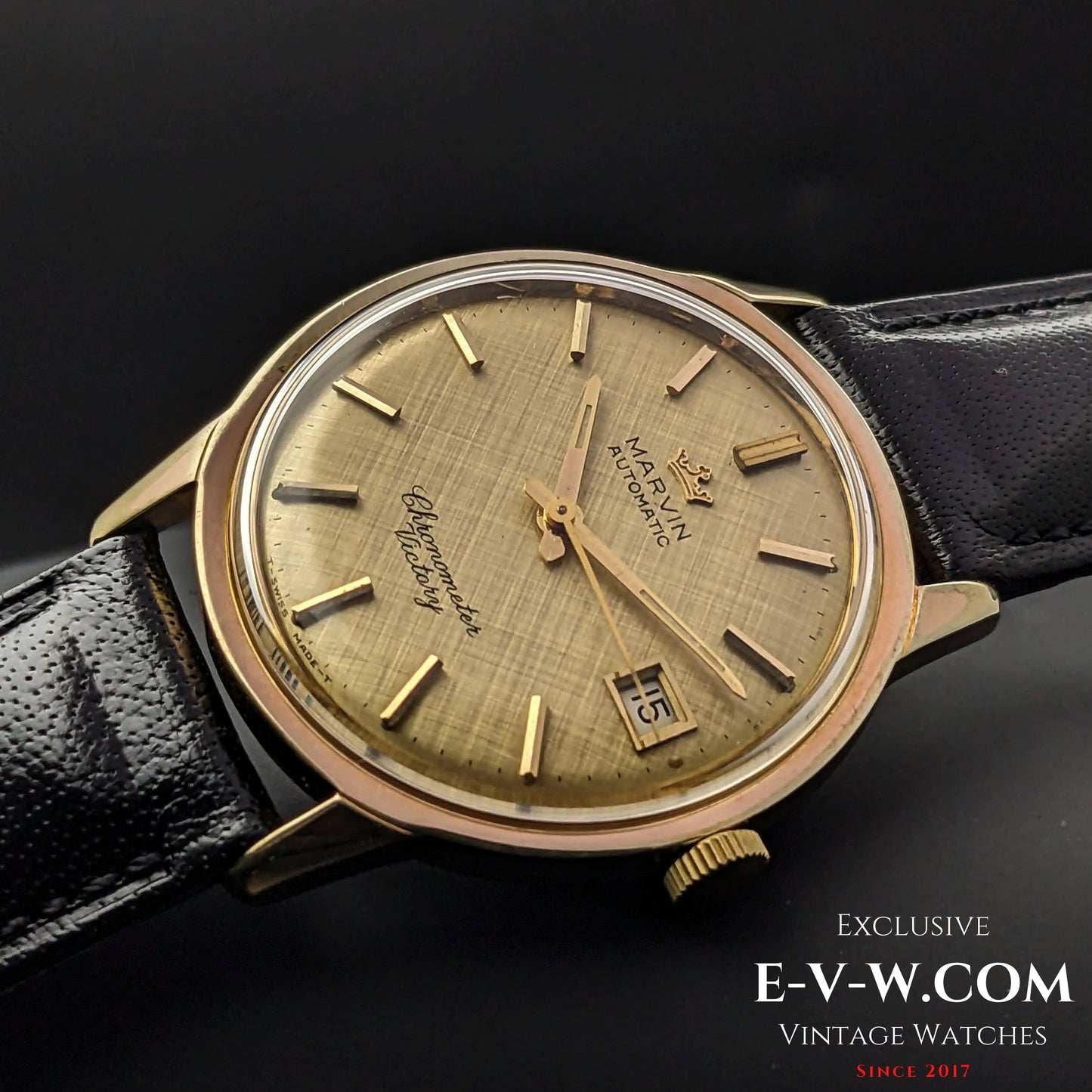 Marvin Automatic Chronometer Victory / Gold Plaque / Cal 776 / Vintage 1960s