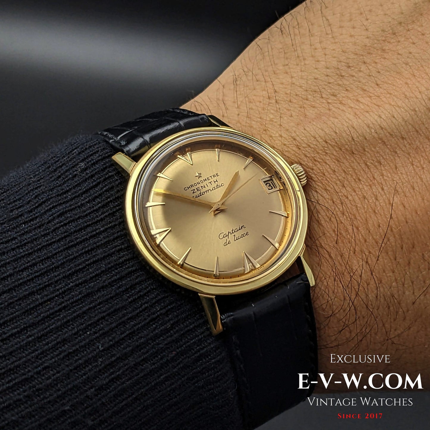 60 Years Old Vintage Zenith CHRONOMETRE Automatic CAPTAIN DE LUXE / Cal. 2542PC / Vintage 1960s