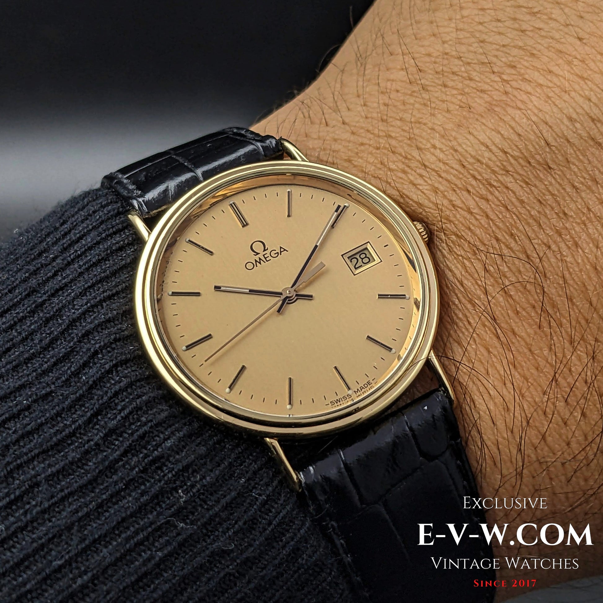 Vintage Omega Classic 18k Gold / Cal. 1530 / Vintage 1980s