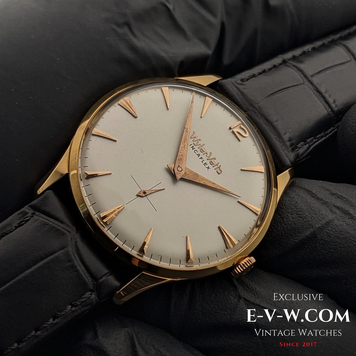 Wyler Vetta Rare Incaflex 18K Solid Gold / Cal 32 / Vintage 1960s