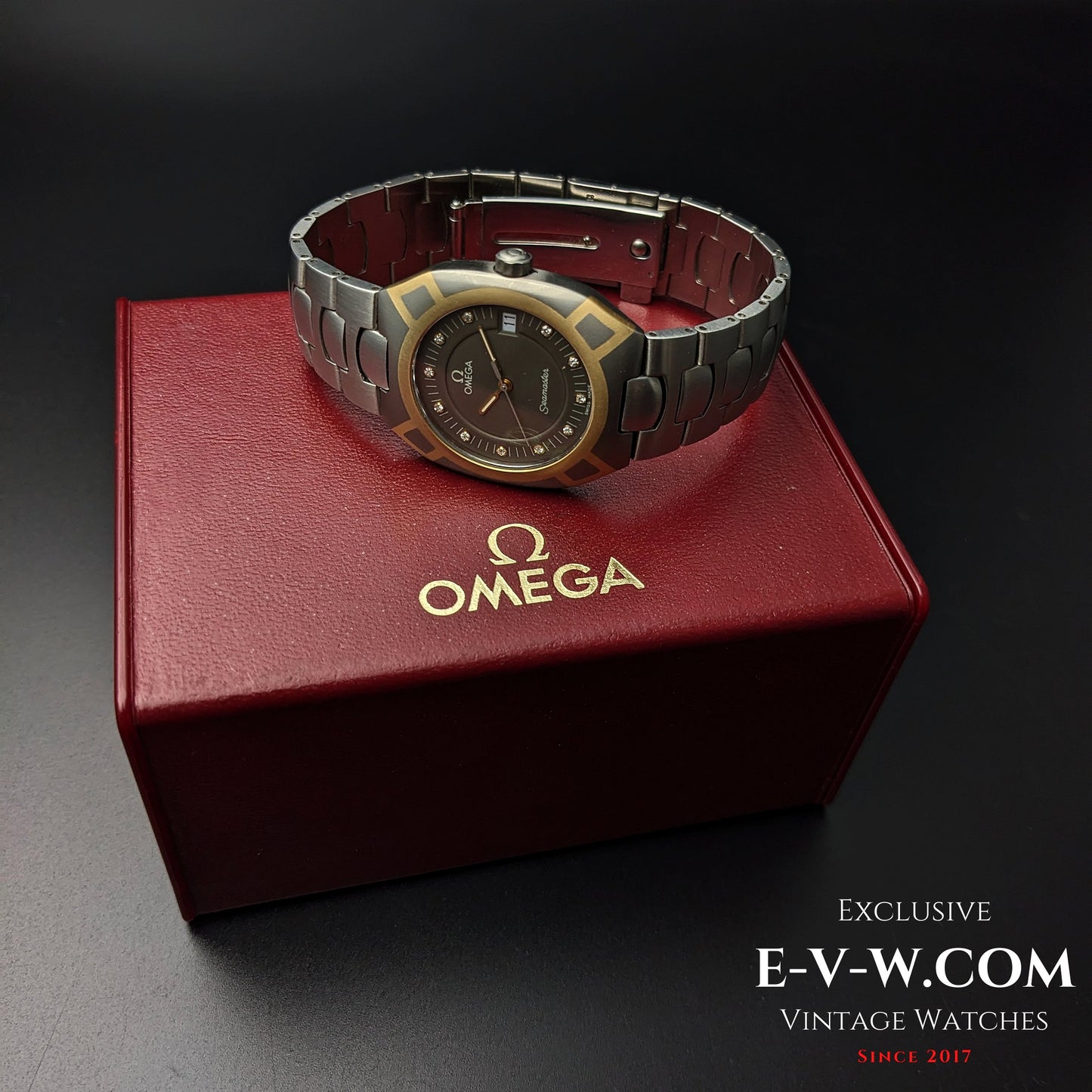 Omega Seamaster Polaris Titane 18k Gold / Diamond hour indices / Excellent conditon / Ref. 396.1021 / Cal.1430 / Vintage 1982