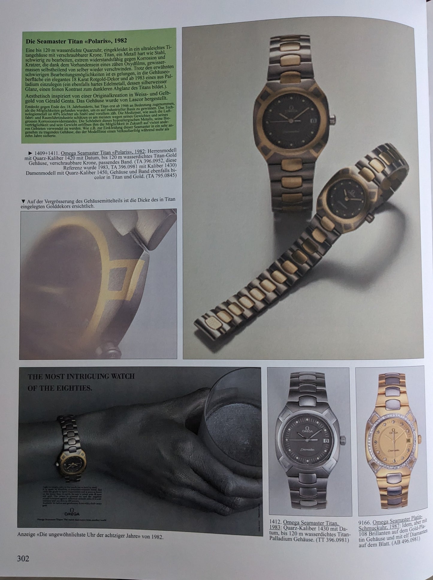 Omega Seamaster Polaris Titane 18k Gold / Diamond hour indices / Excellent conditon / Ref. 396.1021 / Cal.1430 / Vintage 1982