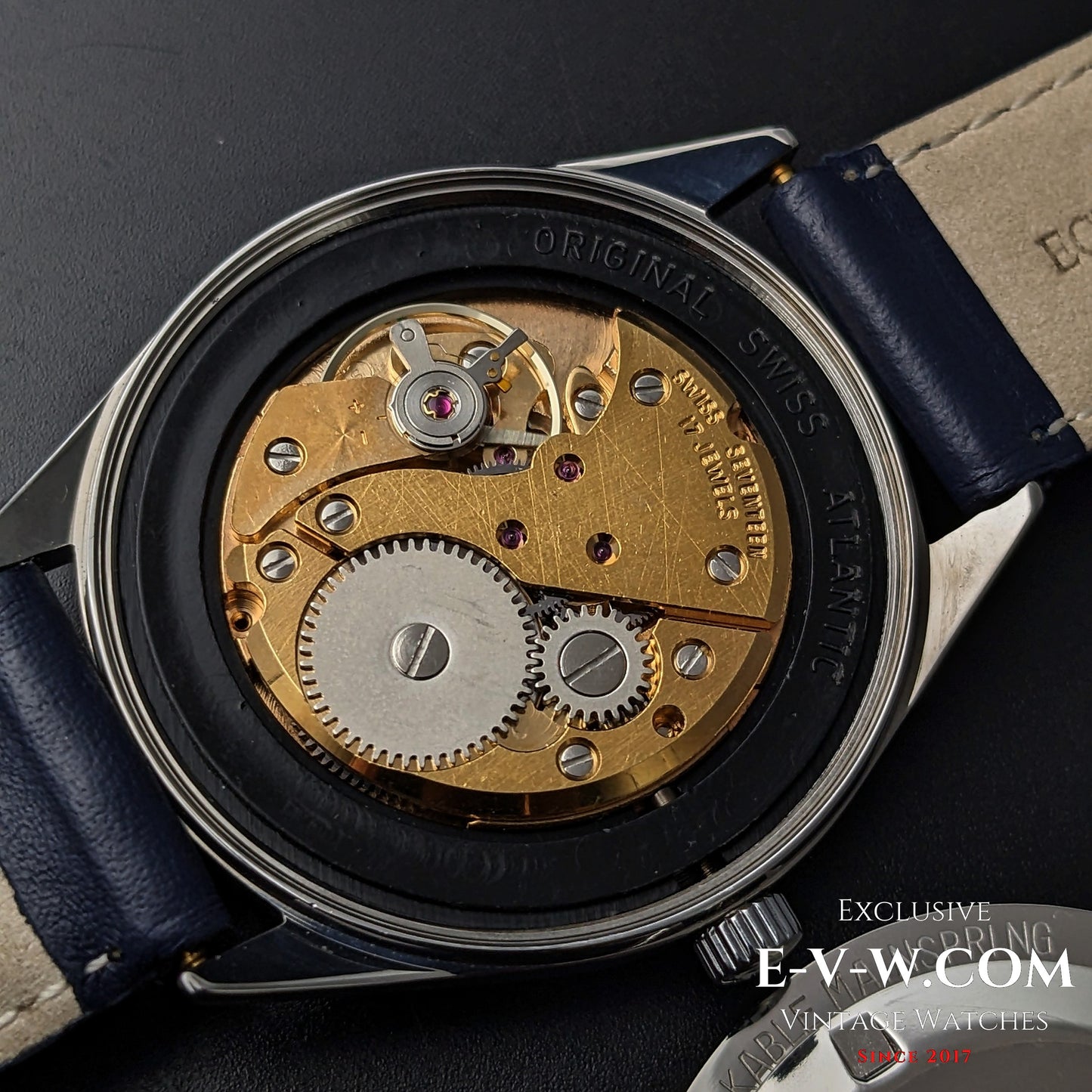 55 Years Old Vintage Atlantic Worldmaster Original Blue / Cal. 969 / Vintage 1970