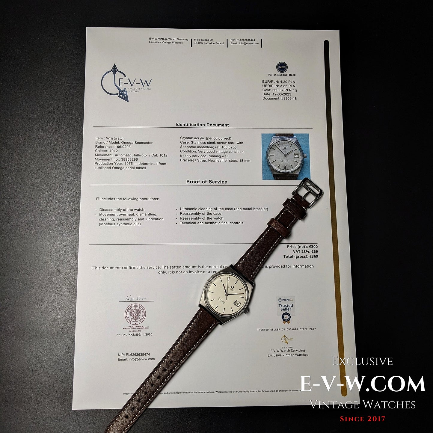mid 1970s Omega Seamaster AUTOMATIC | Ref. 166.0203 | Cal. 1012 | Vintage 1975 | Serviced