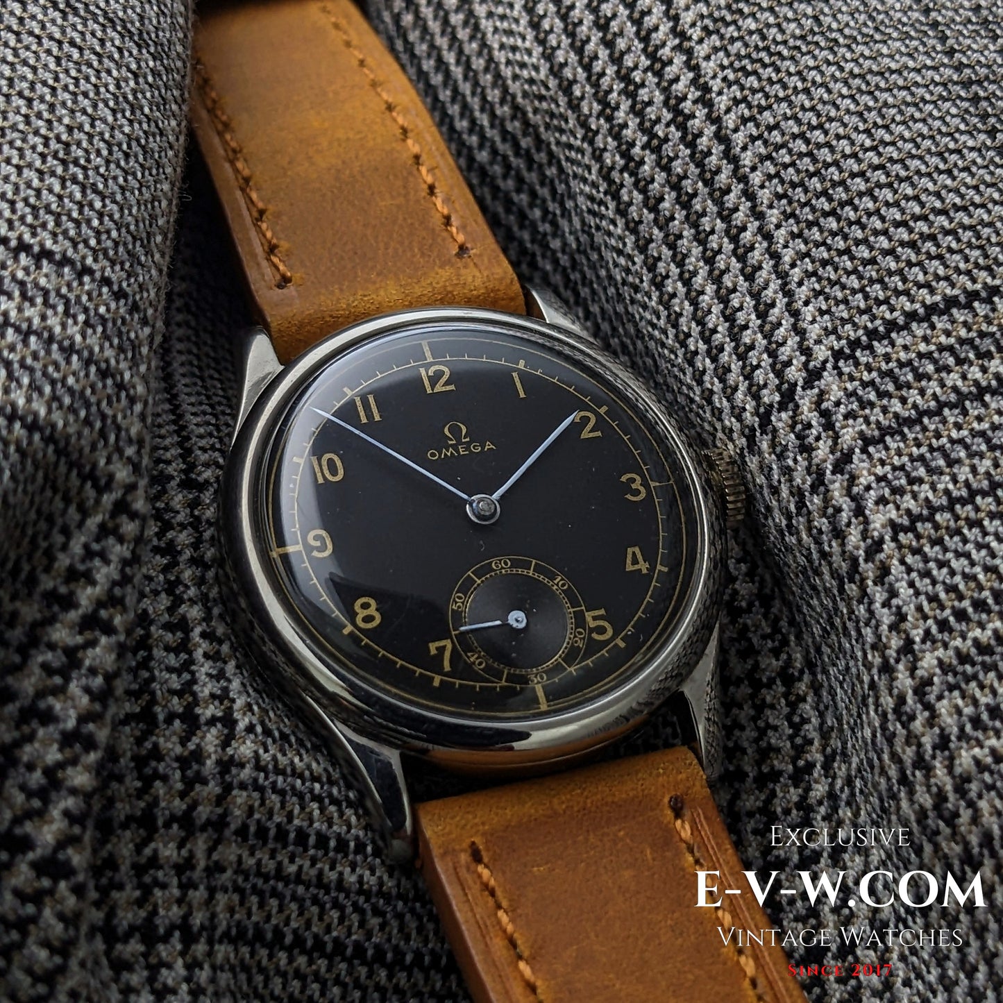 86 years old  elegant pre-war sector-dial “Calatrava-style” Omega 26.5SOBT2 / Vinatge 1939 / Serviced
