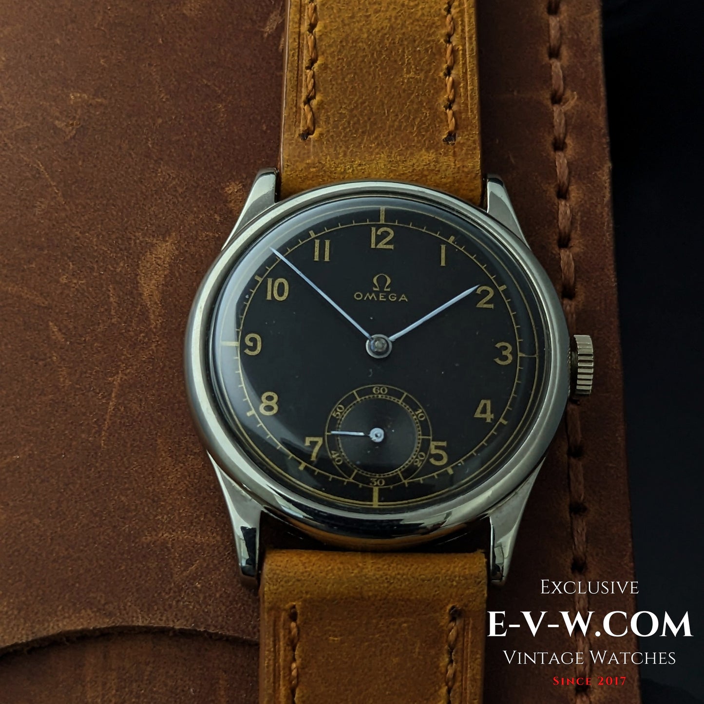 86 years old  elegant pre-war sector-dial “Calatrava-style” Omega 26.5SOBT2 / Vinatge 1939 / Serviced