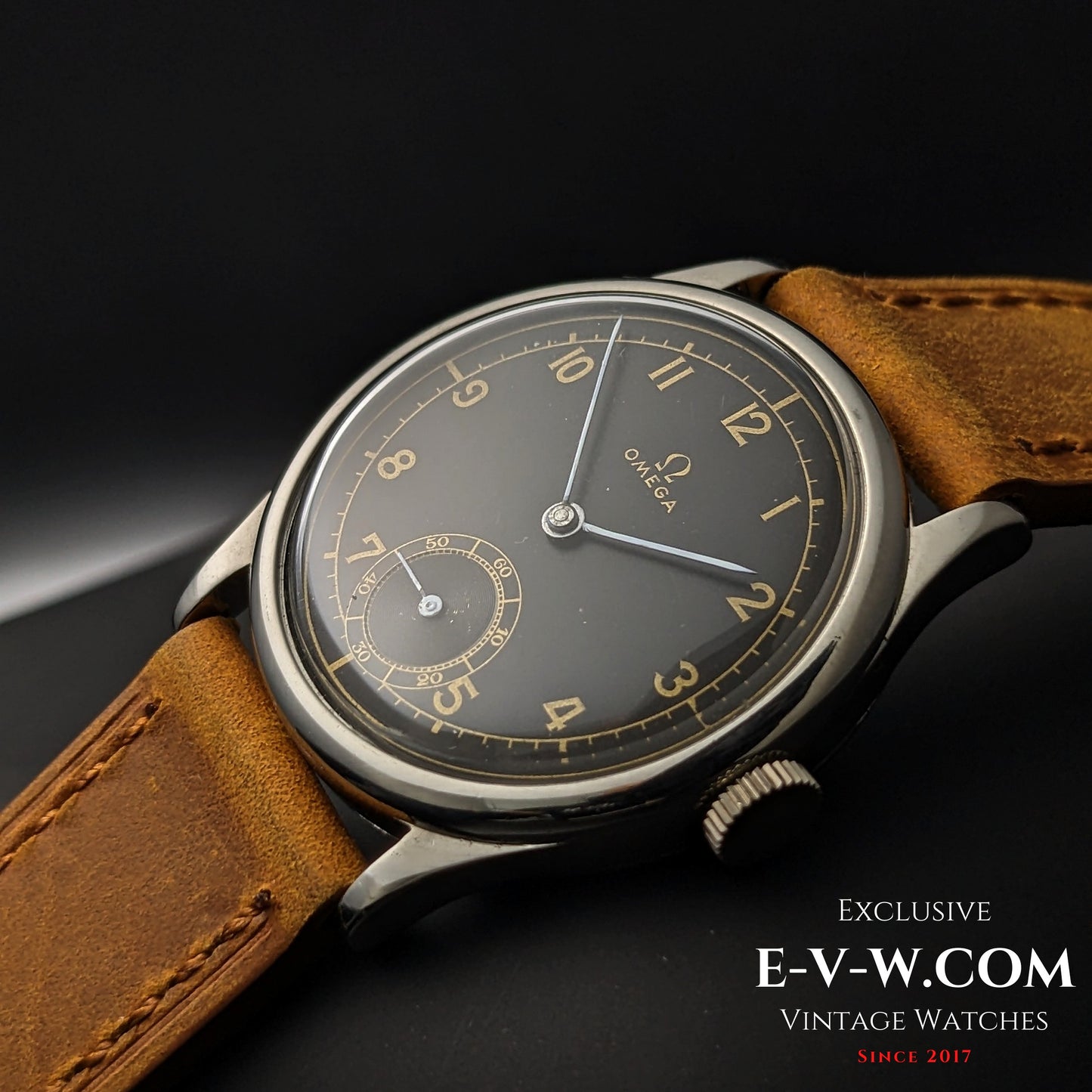 86 years old  elegant pre-war sector-dial “Calatrava-style” Omega 26.5SOBT2 / Vinatge 1939 / Serviced