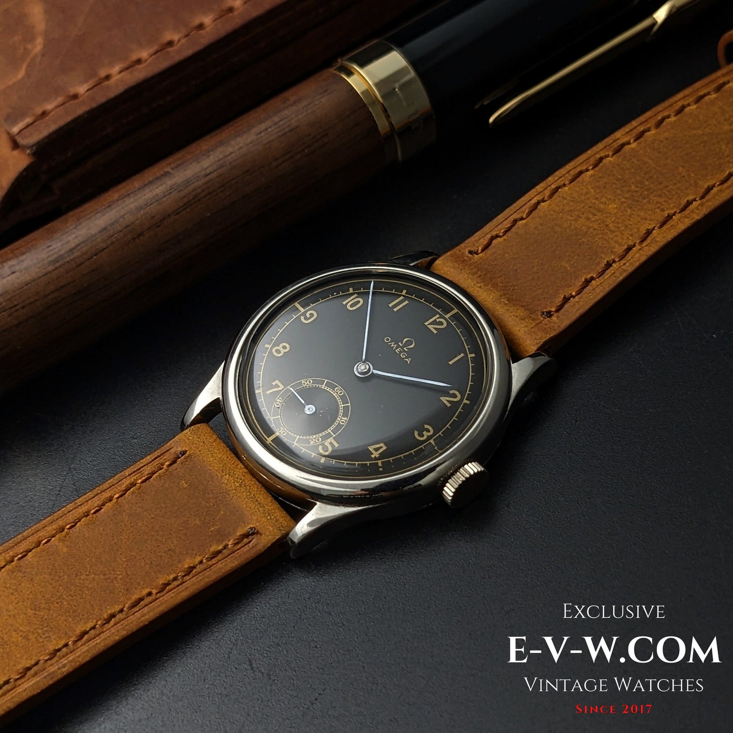 86 years old  elegant pre-war sector-dial “Calatrava-style” Omega 26.5SOBT2 / Vinatge 1939 / Serviced