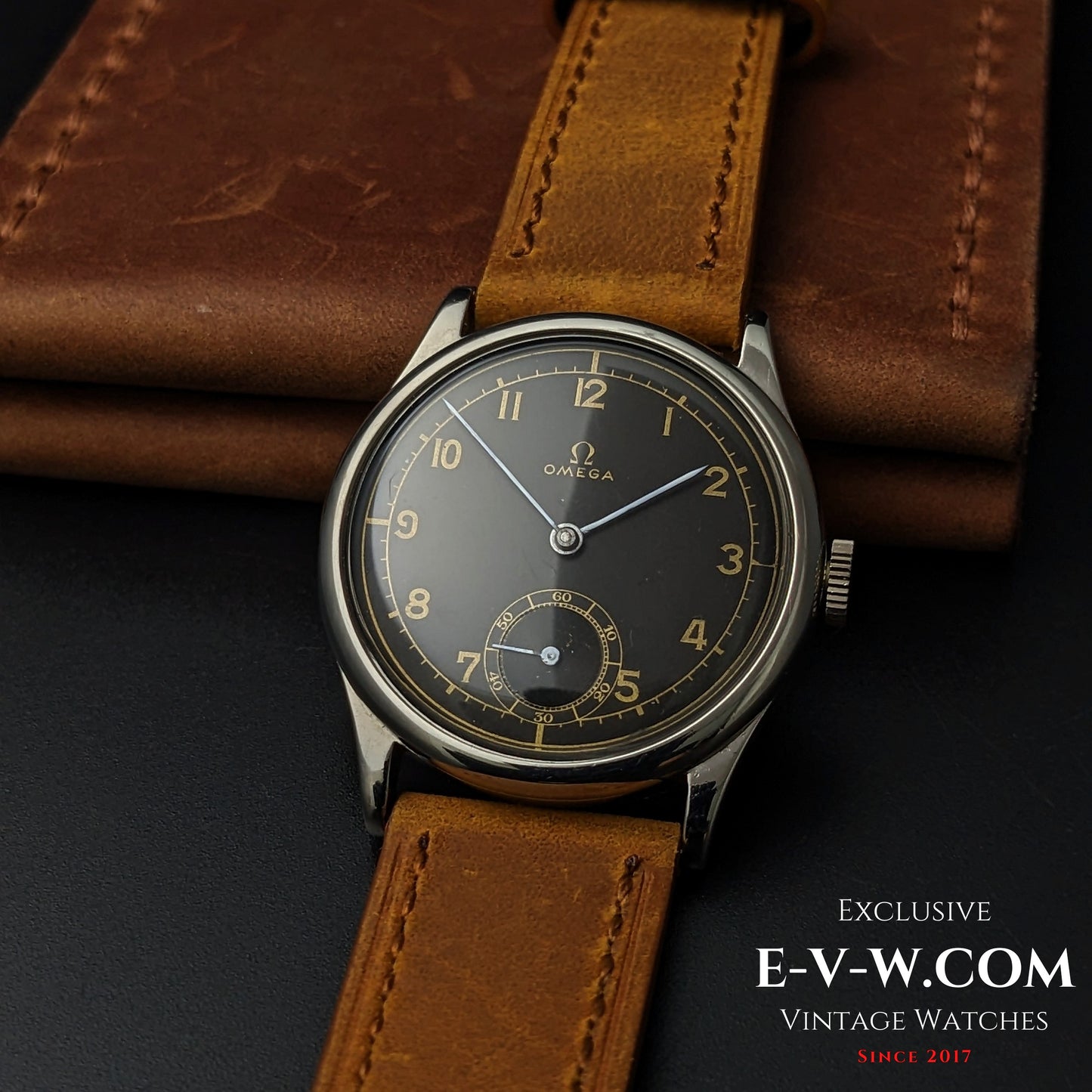 86 years old  elegant pre-war sector-dial “Calatrava-style” Omega 26.5SOBT2 / Vinatge 1939 / Serviced