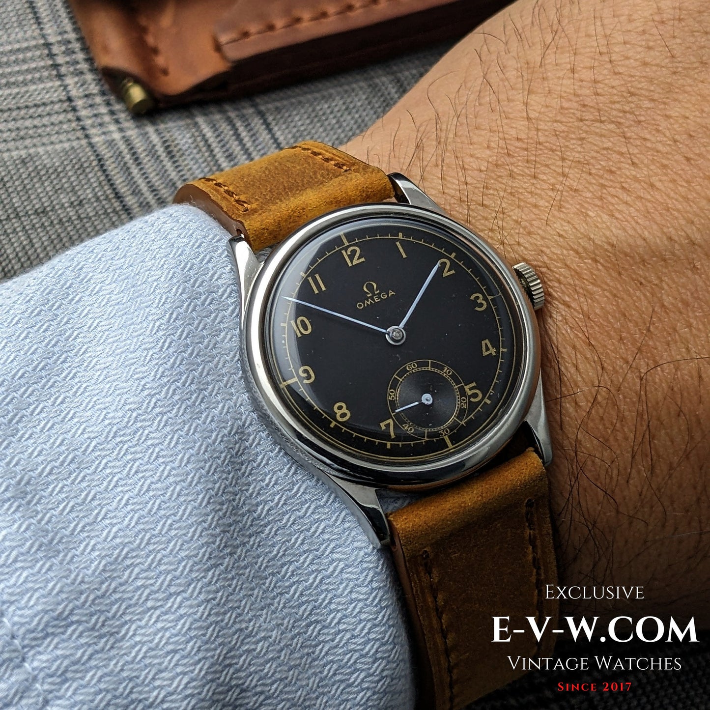86 years old  elegant pre-war sector-dial “Calatrava-style” Omega 26.5SOBT2 / Vinatge 1939 / Serviced