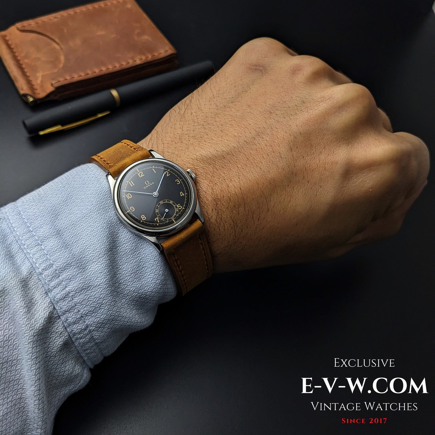 86 years old  elegant pre-war sector-dial “Calatrava-style” Omega 26.5SOBT2 / Vinatge 1939 / Serviced