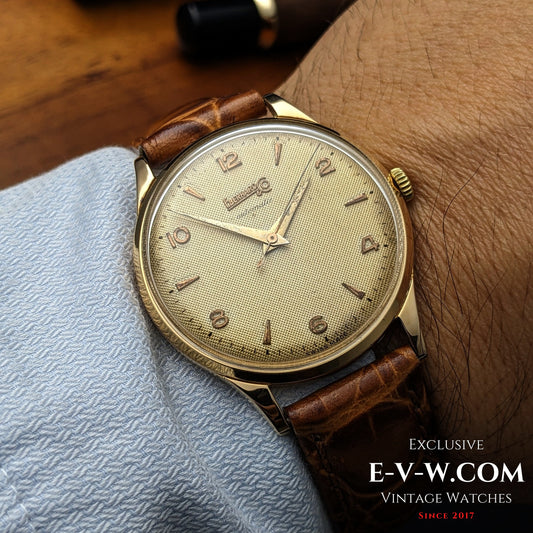 Eberhard & Co Automatico anni '50 in oro 18 carati | Rif. 11601 | Cal. 11500 | Vintage anni '50 | Revisionato