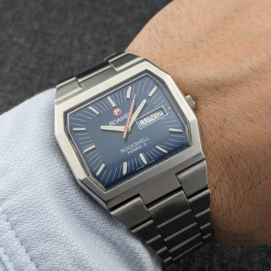 Roamer Rockshell Mark II Vintage 1970's Watch - Serviced