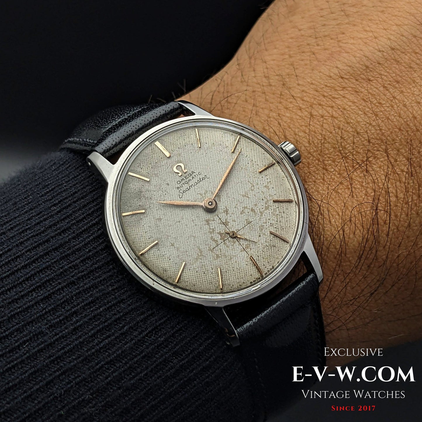 69 years old Omega Seamaster Automatic Bumper / Vintage 1954 / Ref 2807-1 / cal.332 /  Vintage Honeycomb Dial