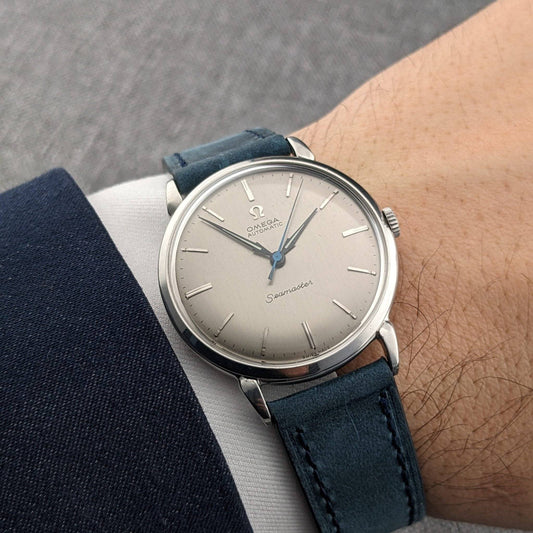 RARE 75 Years Old Omega Seamaster Automatic designed by Cherles Perregaux / Ref 2446-2 / Vintage 1951 / Seerviced