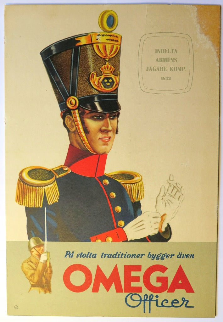 Rare Omega Officer/  WW2 for the Swedish Officers/ Cal. 26.5 SOB T2 / Vintage 1939 / Military