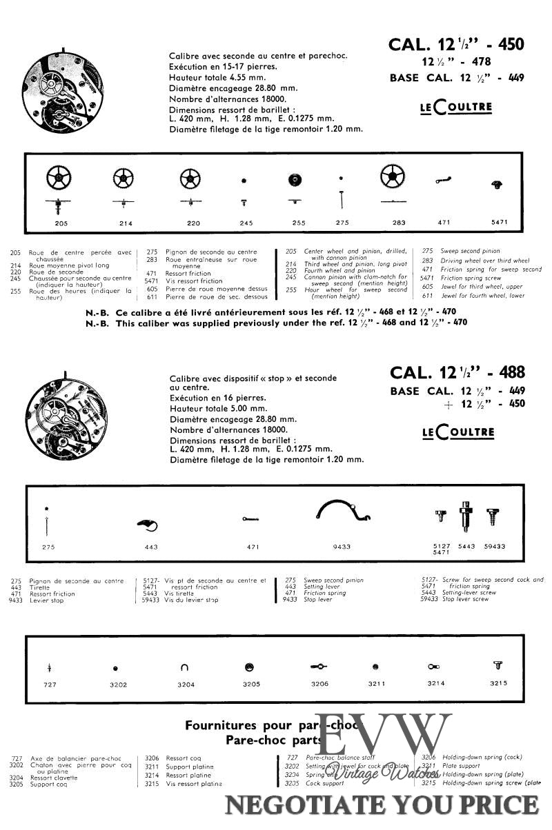 Vintage Watch Jaeger-LeCoultre Royal Air Forces WWII Military Cal. P478 - 1940's