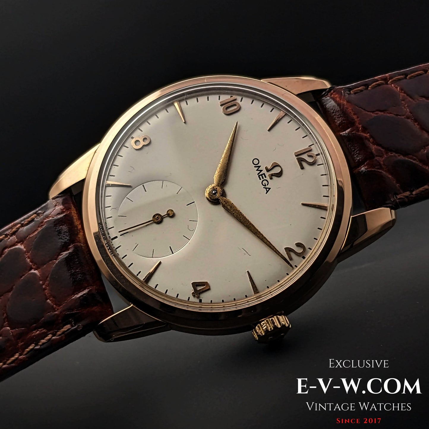 Omega Gold Plaque  / Ref 2605 / cal. 265 (30T2) Vintage 1954