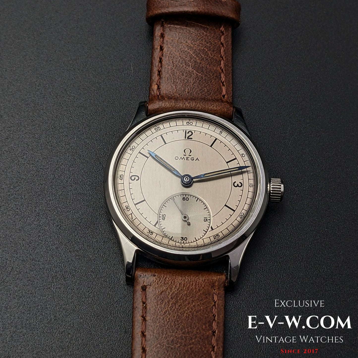 Omega Sector Dial / Ref 30T2 / Cal 265 (30T2 family) / Rare Dennison Case / Vintage 1950