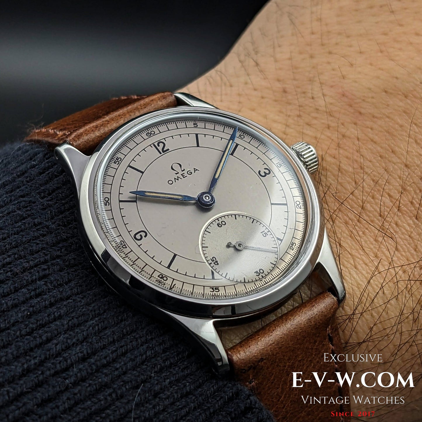 Omega Sector Dial / Ref 30T2 / Cal 265 (30T2 family) / Rare Dennison Case / Vintage 1950