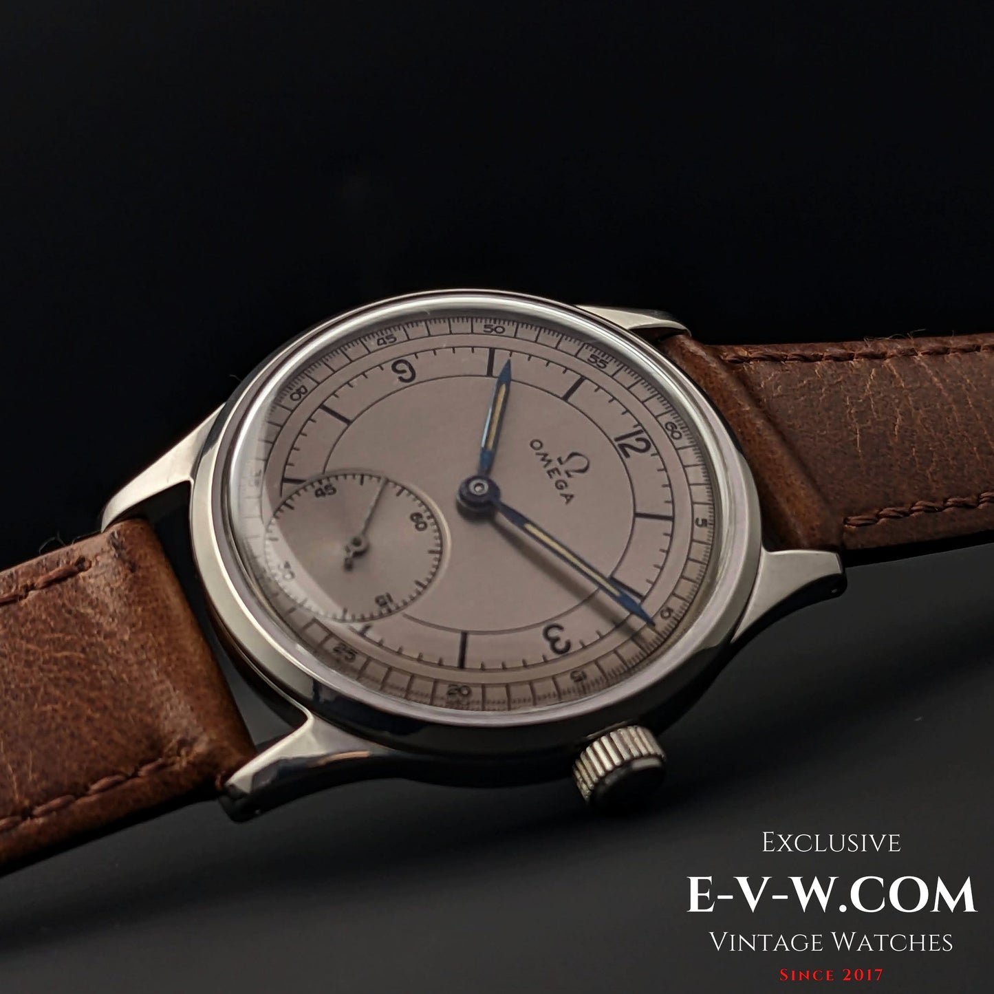 Omega Sector Dial / Ref 30T2 / Cal 265 (30T2 family) / Rare Dennison Case / Vintage 1950