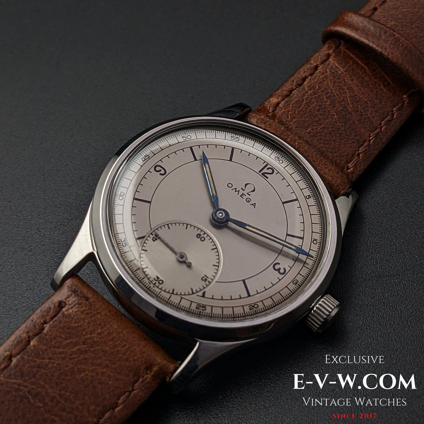 Omega Sector Dial / Ref 30T2 / Cal 265 (30T2 family) / Rare Dennison Case / Vintage 1950