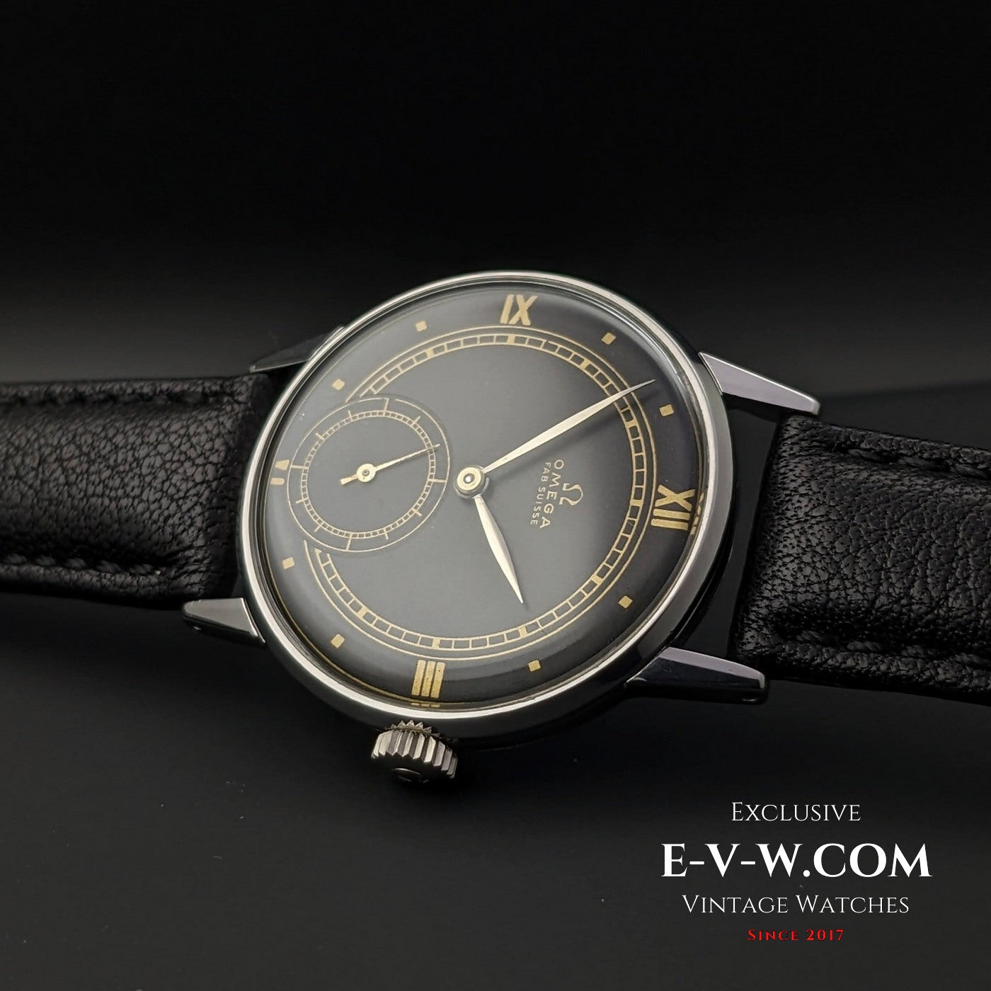 Omega Fab Suisse WWII / Cal 30T2 / Black Dial / Vintage 1944 / Fully Serviced