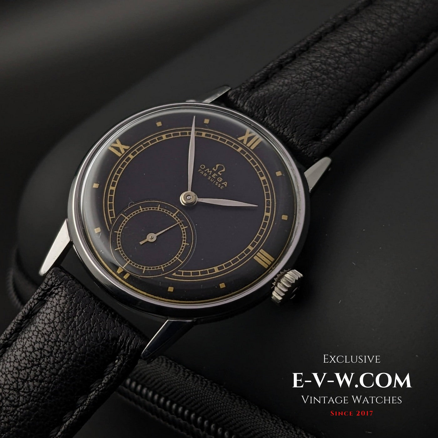Omega Fab Suisse WWII / Cal 30T2 / Black Dial / Vintage 1944 / Fully Serviced
