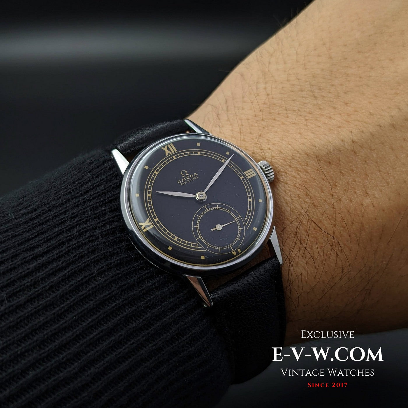 Omega Fab Suisse WWII / Cal 30T2 / Black Dial / Vintage 1944 / Fully Serviced