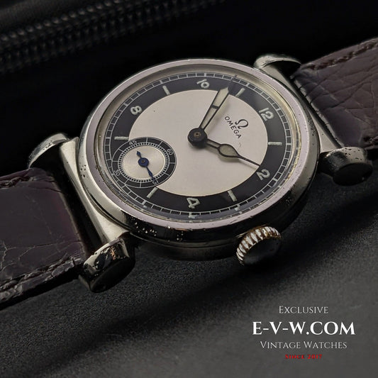 Omega Rare Vintage 1935 Scarab Art Deco / Bullseye dial / cal 26.5 SOB T2