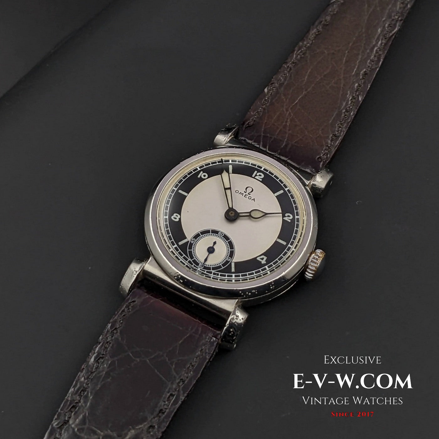 Omega Rare Vintage 1935 Scarab Art Deco / Bullseye dial / cal 26.5 SOB T2