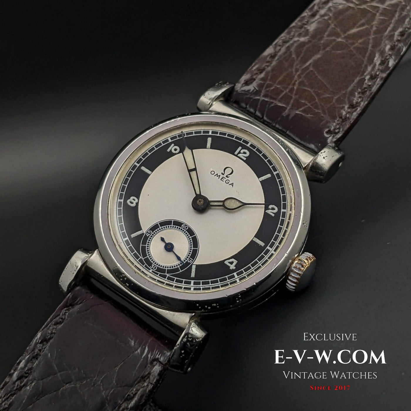 Omega Rare Vintage 1935 Scarab Art Deco / Bullseye dial / cal 26.5 SOB T2 / Fully Serviced