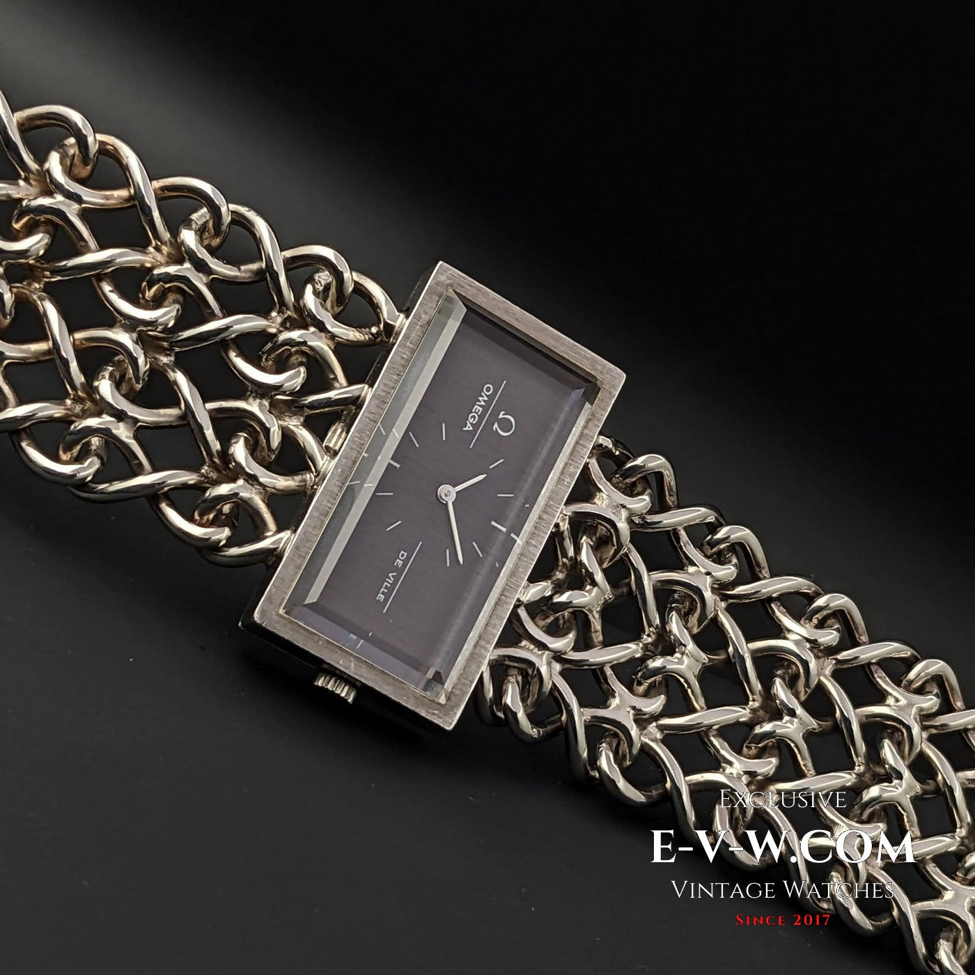 Omega De Ville Very Rare Vintage DE VILLE JEUX D'ARGENT 0,925 Silver / Sapphire Cristal / RS 711.1892