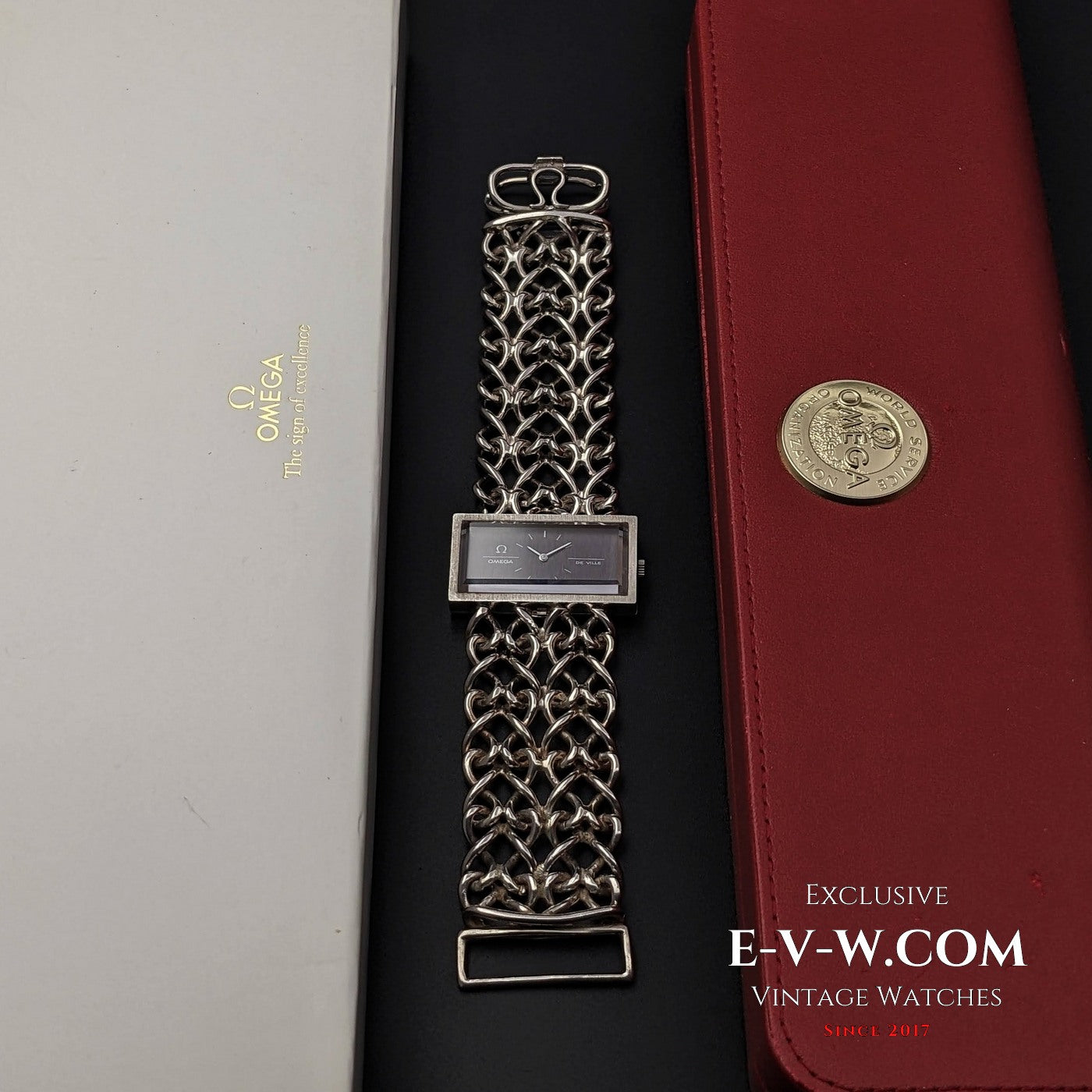 Omega De Ville Very Rare Vintage DE VILLE JEUX D'ARGENT 0,925 Silver / Sapphire Cristal / RS 711.1892