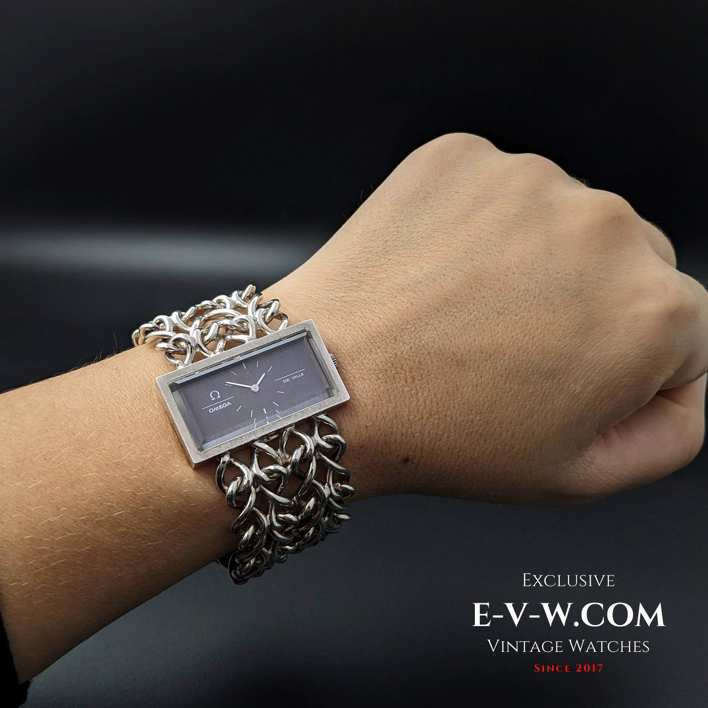 Omega De Ville Very Rare Vintage DE VILLE JEUX D'ARGENT 0,925 Silver / Sapphire Cristal / RS 711.1892