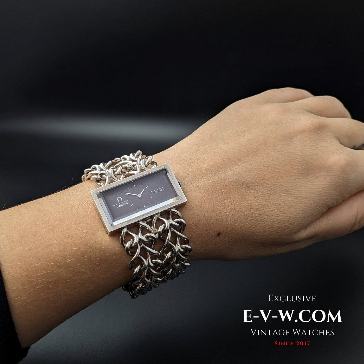 Omega De Ville Very Rare Vintage DE VILLE JEUX D'ARGENT 0,925 Silver / Sapphire Cristal / RS 711.1892