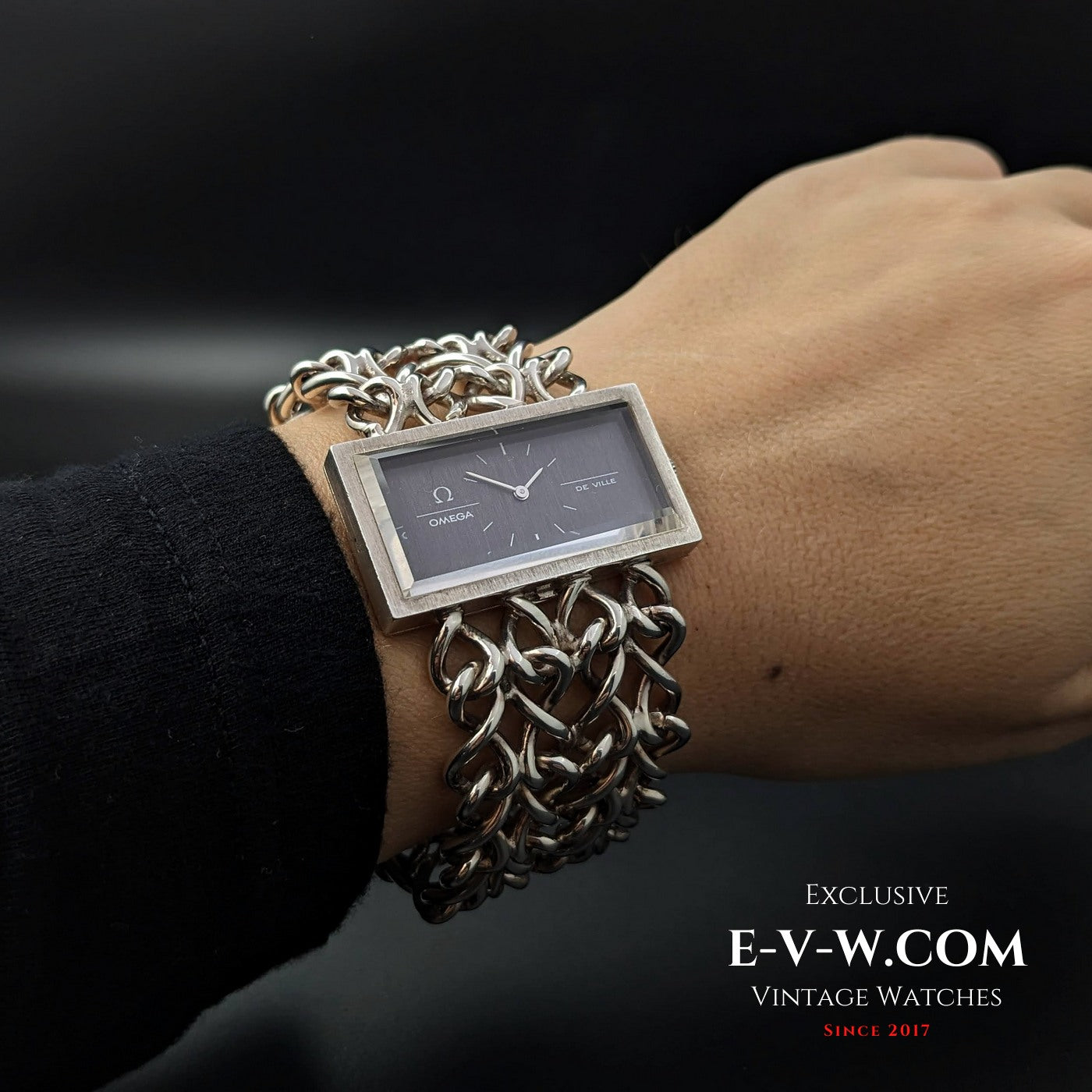 Omega De Ville Very Rare Vintage DE VILLE JEUX D'ARGENT 0,925 Silver / Sapphire Cristal / RS 711.1892