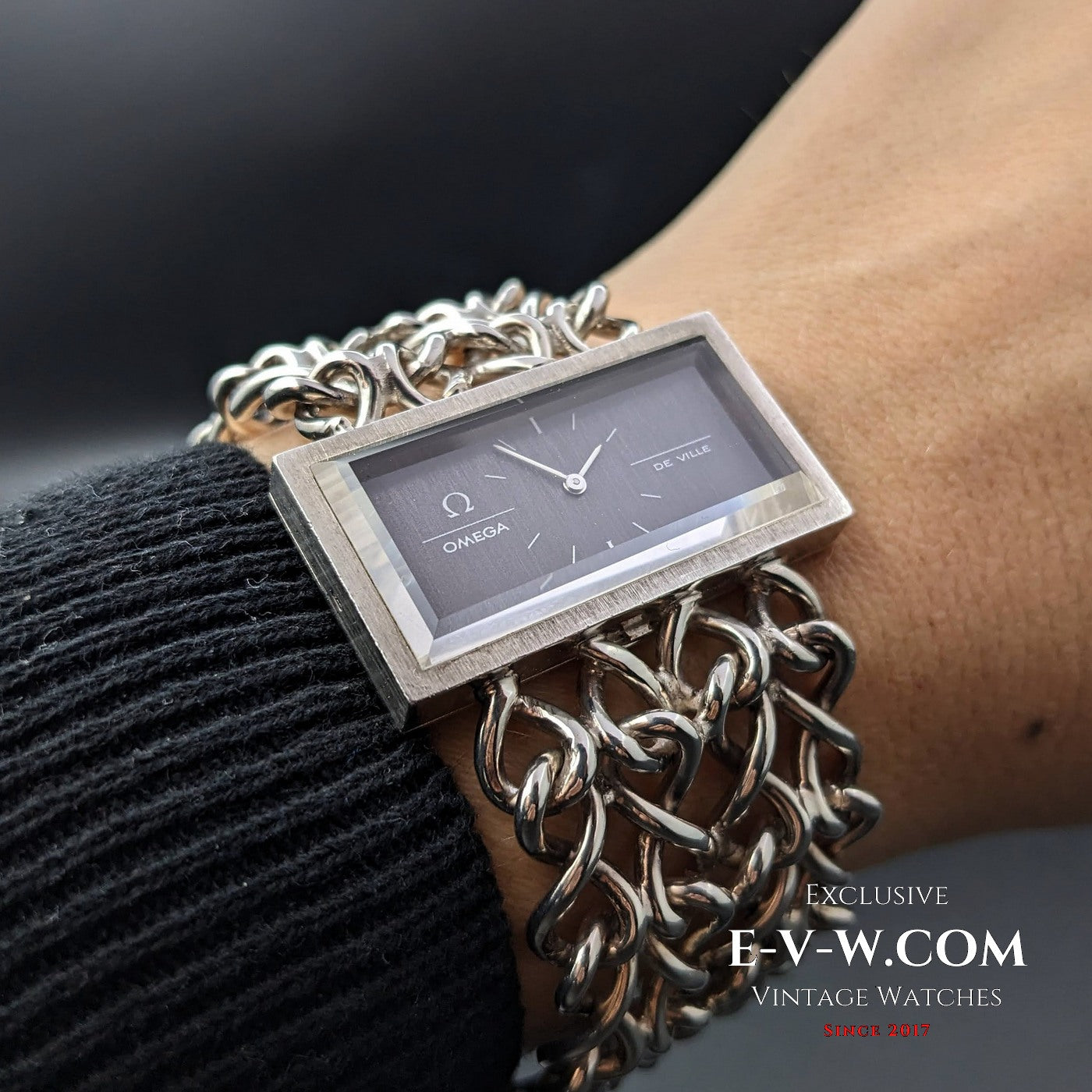 Omega De Ville Very Rare Vintage DE VILLE JEUX D'ARGENT 0,925 Silver / Sapphire Cristal / RS 711.1892