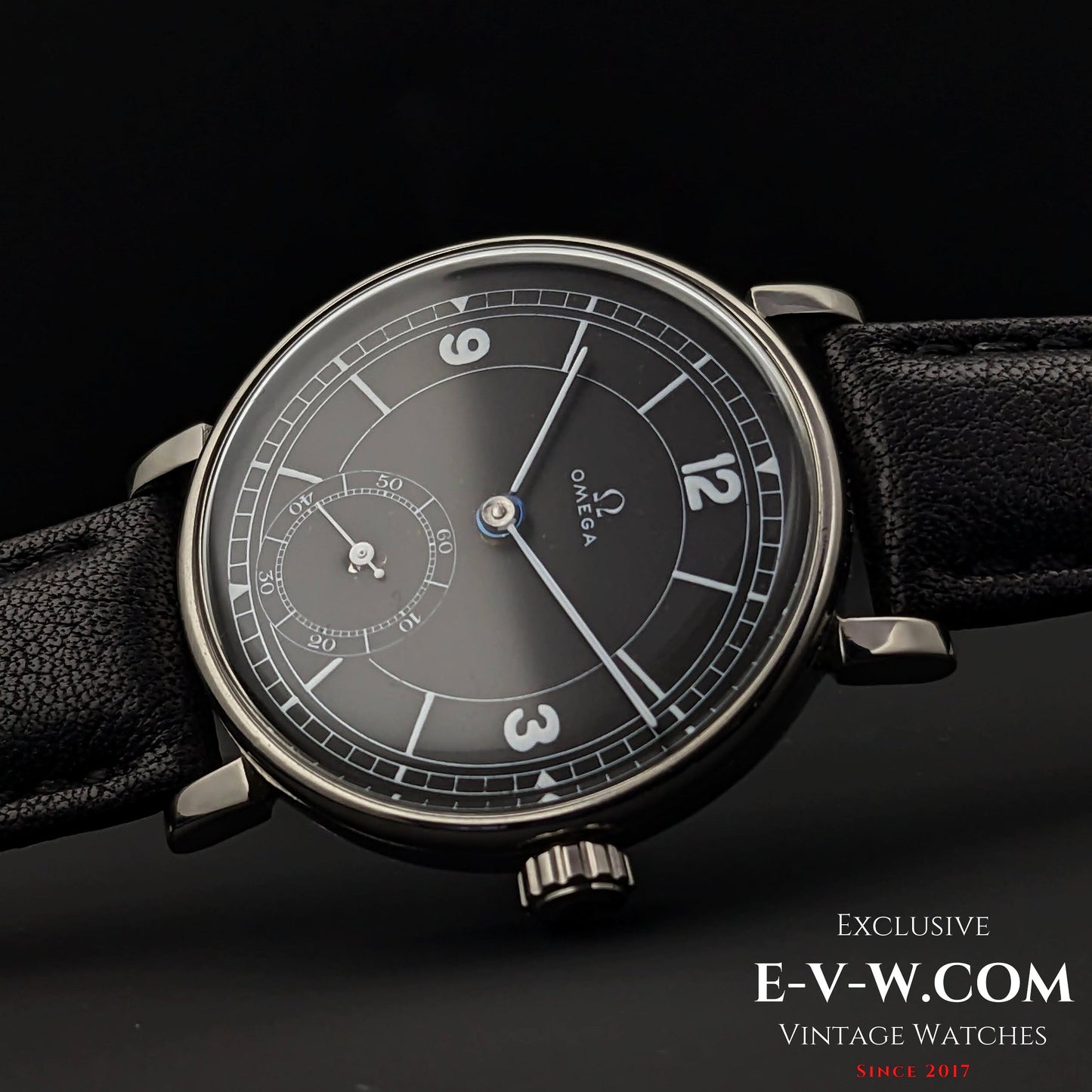 Omega Rare / Cal. 26.5 SOB T2 /Art Deco / Black Sector Dial / Vintage 1935