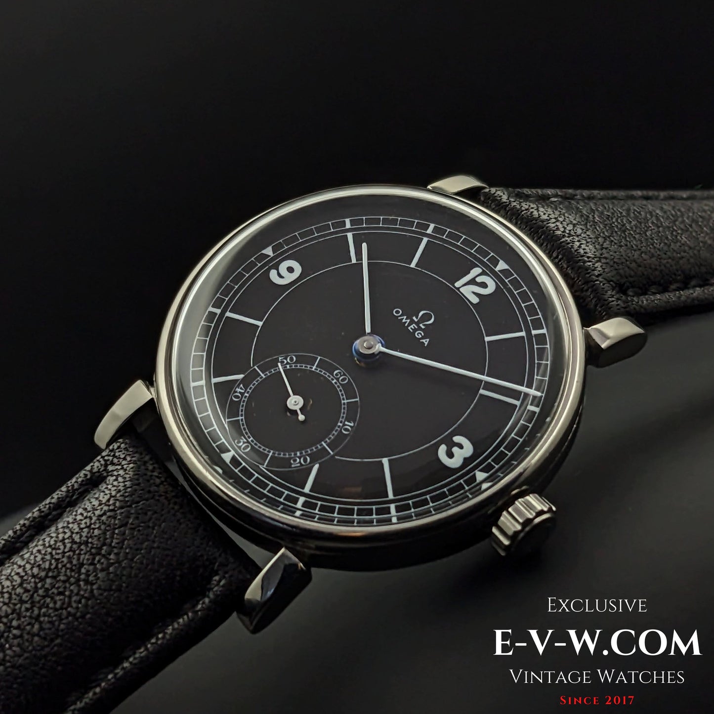 Omega Rare / Cal. 26.5 SOB T2 /Art Deco / Black Sector Dial / Vintage 1935